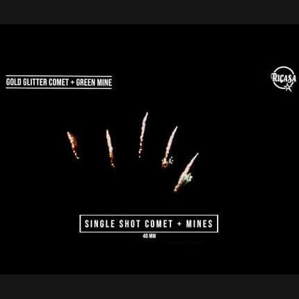 Single Shot Comet + Mines 40mm / Un solo tiro Cometa + Volcal 40mm