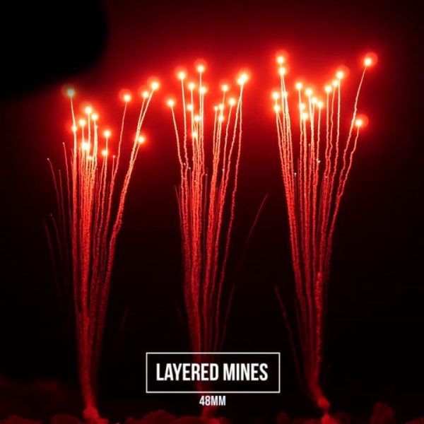 Single Shot Layered Mines 48mm / Monotiro Volcán en varias capas (alturas) de 48mm